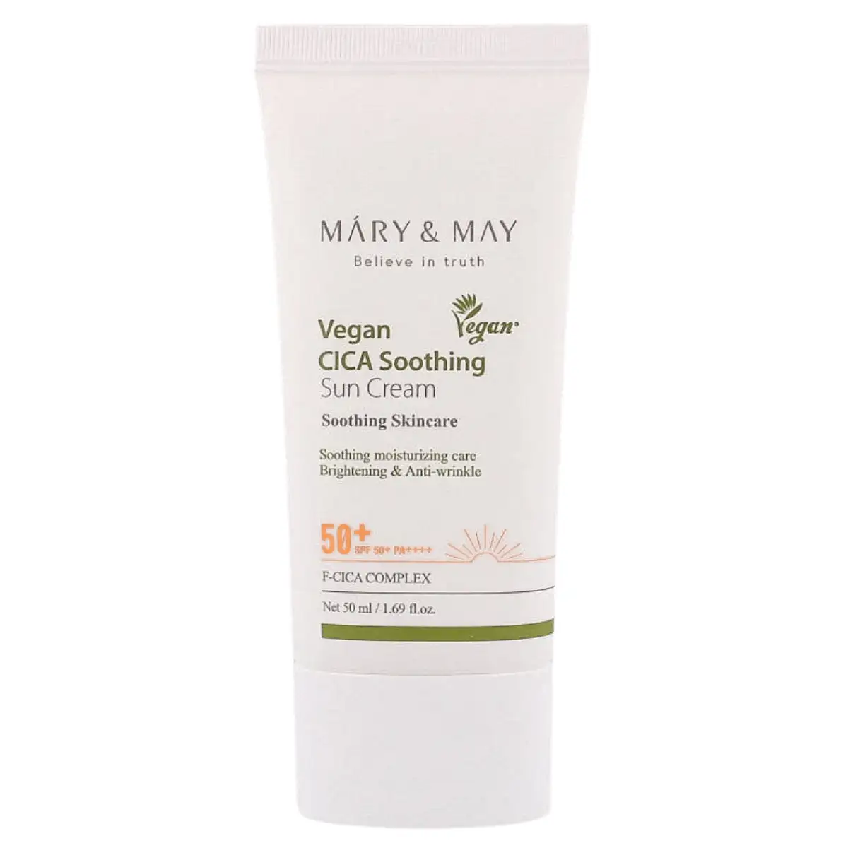 Mary&May CICA Soothing Sun Cream SPF50+ PA++++ 50 ml - Łagodzący krem ochronny