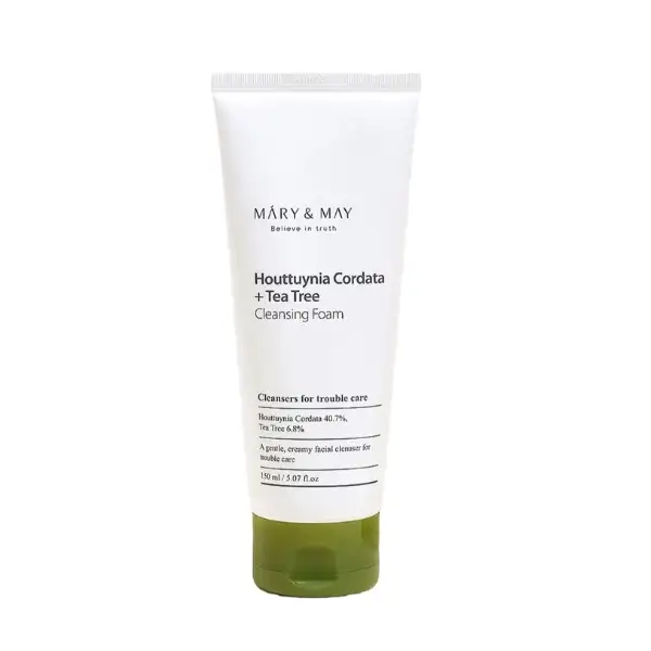 Mary&May Houttuynia Cordata + Tea Tree Cleansing Foam 150 ml - Pianka do oczyszczania twarzy o działaniu kojącym — 2