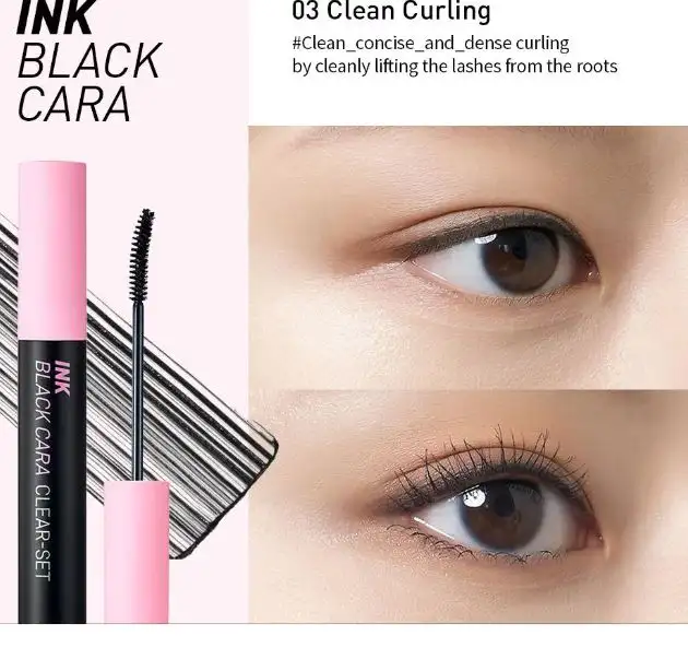 Peripera Ink Black Cara 003 Clear-Set Curling 8 g - tusz do rzęs podkręcający — 2