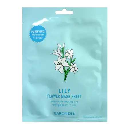 BARONESS Lilly Flower Mask Sheet, 21 g - Maska w płachcie z ekstraktem z kwiatu lilii białej