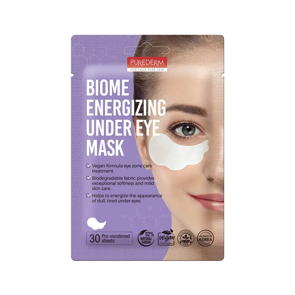 PUREDERM Biome Energizing Under Eye Mask 30 szt. - probiotyczne wegańskie płatki pod oczy