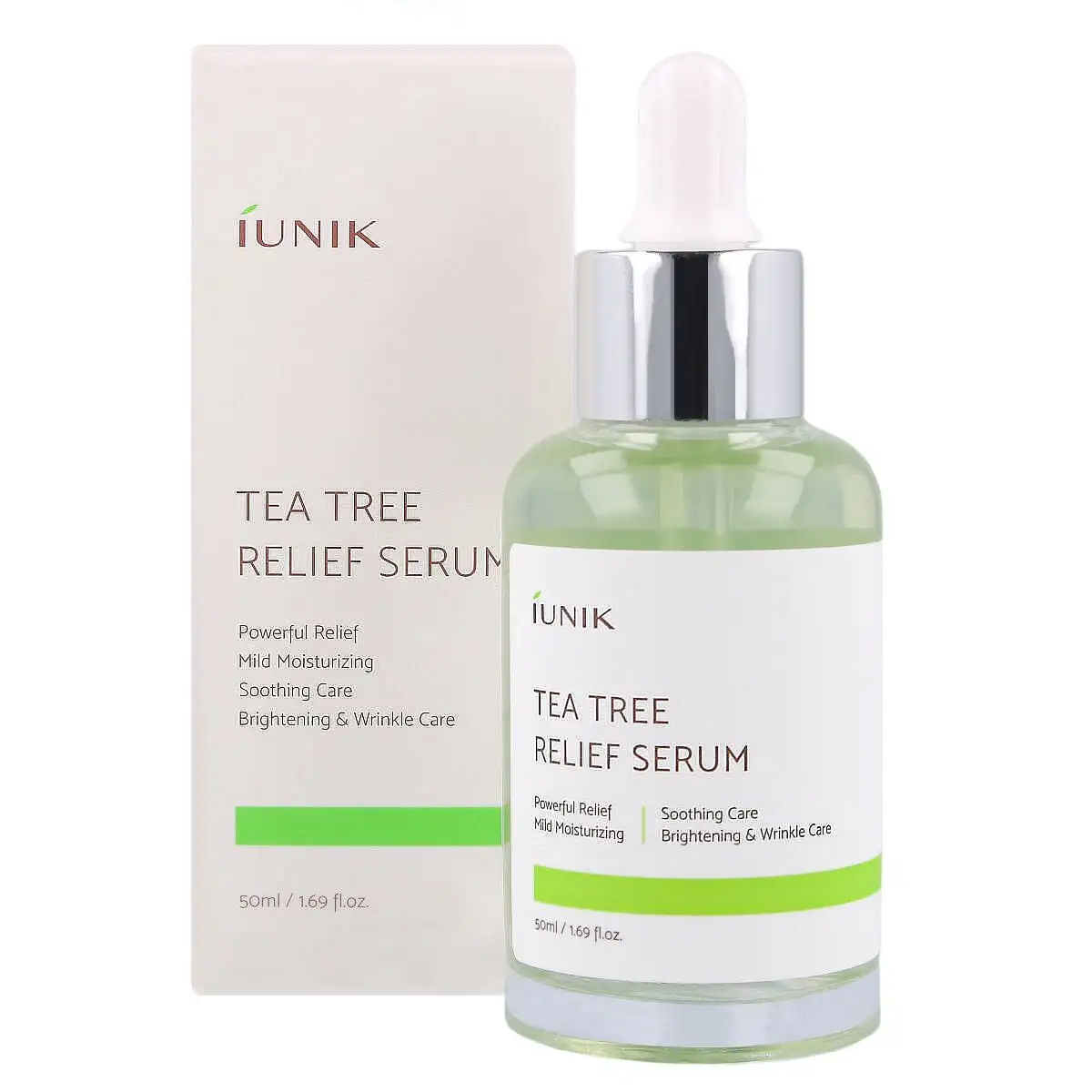 iUNIK Tea Tree Relief Serum 50 ml - Kojąco-regenerujące serum do twarzy