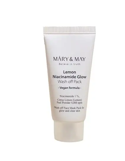 Mary&May Lemon Niacinamide Glow Wash off Pack 30 g - Redukująca przebarwienia maseczka do twarzy — 2