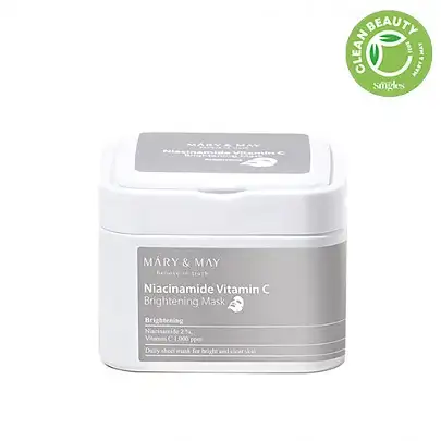 Mary&May Niacinanide Vitamin C Brightening Mask, 30 szt - Rozjaśniające maseczki w płachcie