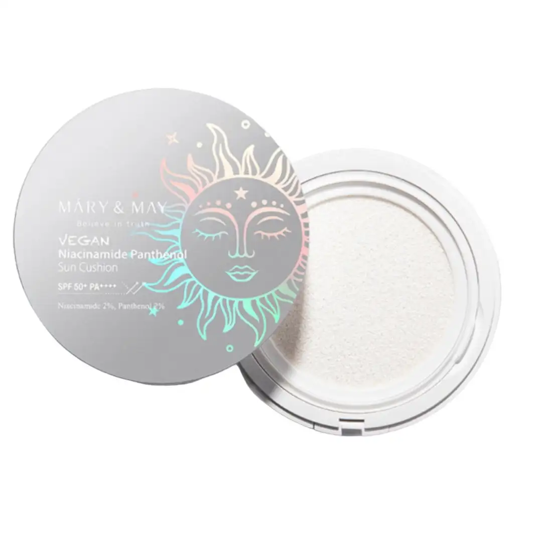 Mary&May Vegan Niacinamide Panthenol Sun Cushion SPF50+ PA++++ 25 g - Krem ochronny w formie cushion