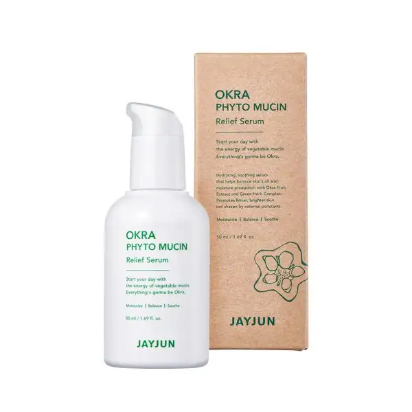 JAYJUN Okra Phyto Mucin Relief Serum 50 ml - Serum do twarzy o działaniu regeneracyjnym
