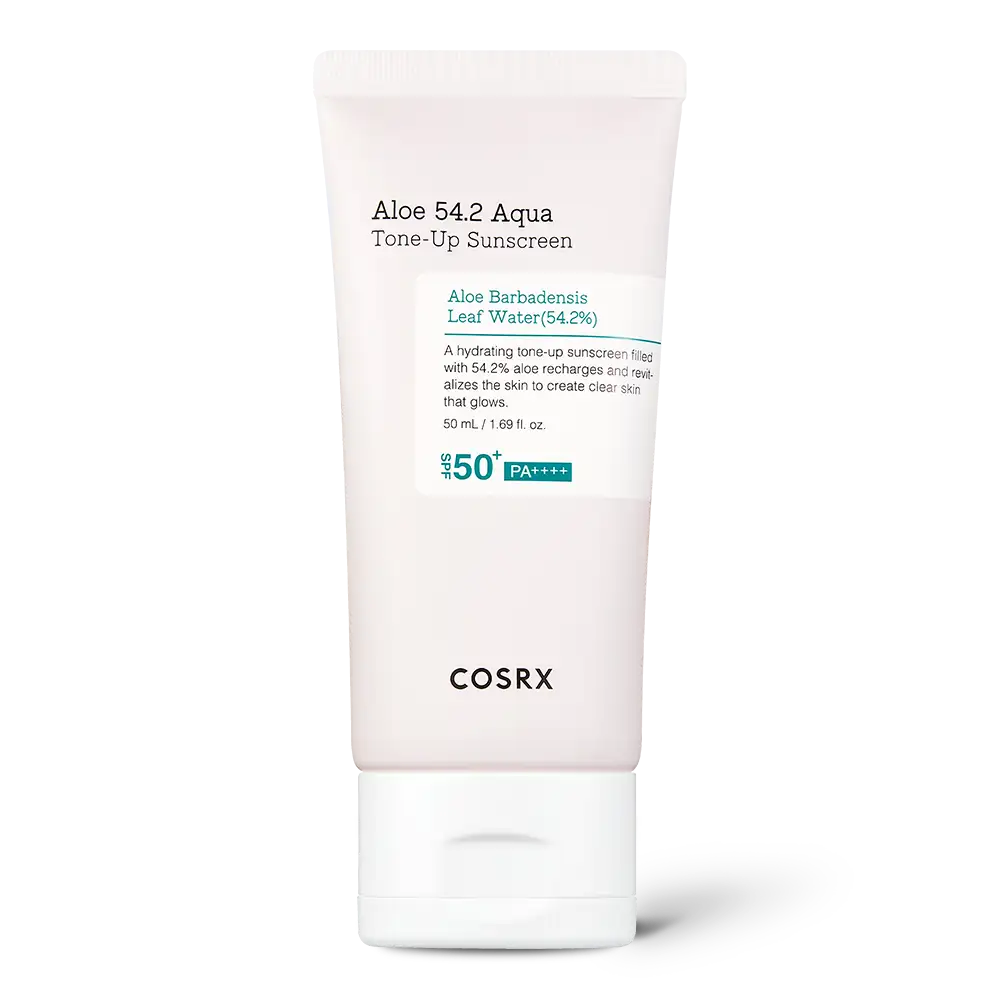 COSRX Aloe 54.2 Aqua Tone-Up Sunscreen SPF50+/PA++++ 50 ml - Ochronny krem z filtrem UV poprawiający koloryt skóry — 2