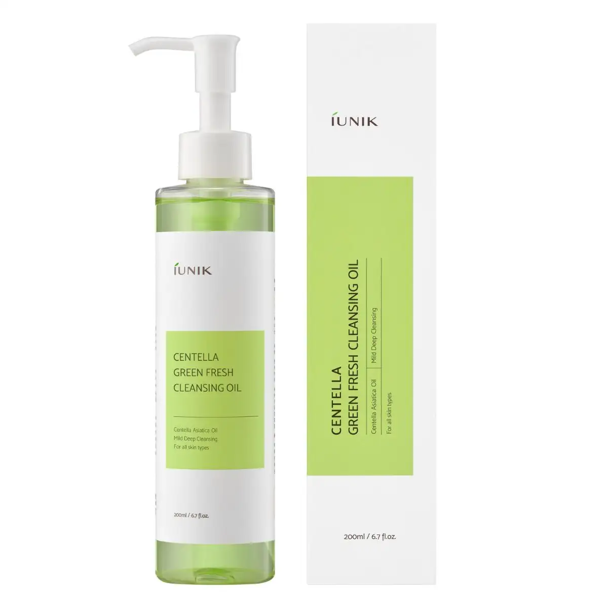 iUNIK Centella Green Fresh Cleansing Oil 200 ml - Olejek do demakijażu z wąkrotą azjatycką