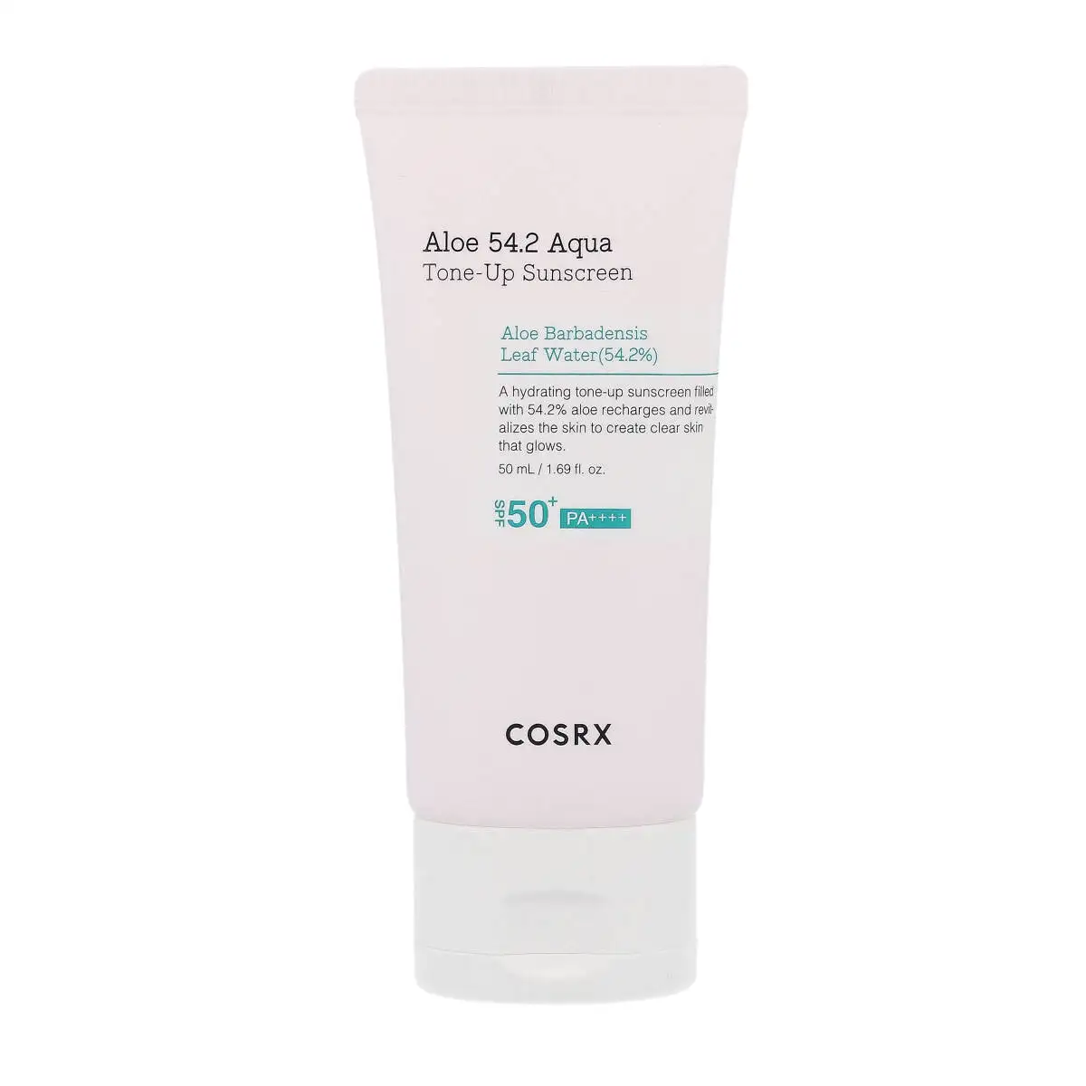 COSRX Aloe 54.2 Aqua Tone-Up Sunscreen SPF50+/PA++++ 50 ml - Ochronny krem z filtrem UV poprawiający koloryt skóry