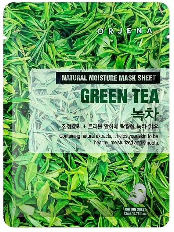 ORJENA Green Tea Mask Sheet, 23 ml - Maska w płachcie z ekstraktem z zielonej herbaty