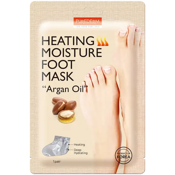 PUREDERM Heating, moisture foot mask 1 para 2 x 17 g - rozgrzewająca maska do stóp w postaci skarpetek