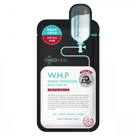 MEDIHEAL W.H.P White Hydrating Black Mask 25 ml - Nawilżająca Maska w płachcie