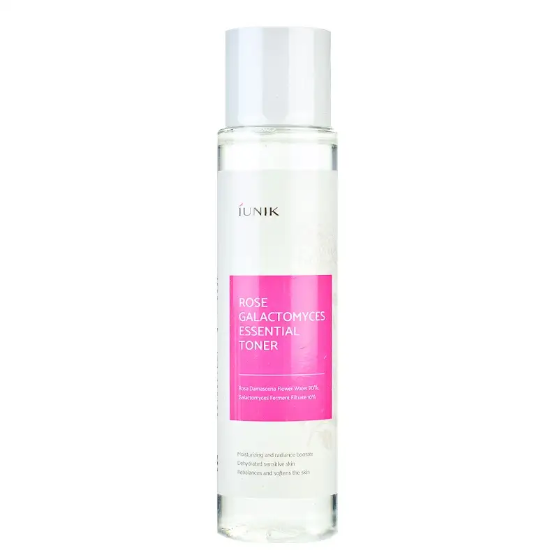 iUNIK Rose Galactomyces Essential Toner 200 ml - Wielozadaniowy tonik do twarzy