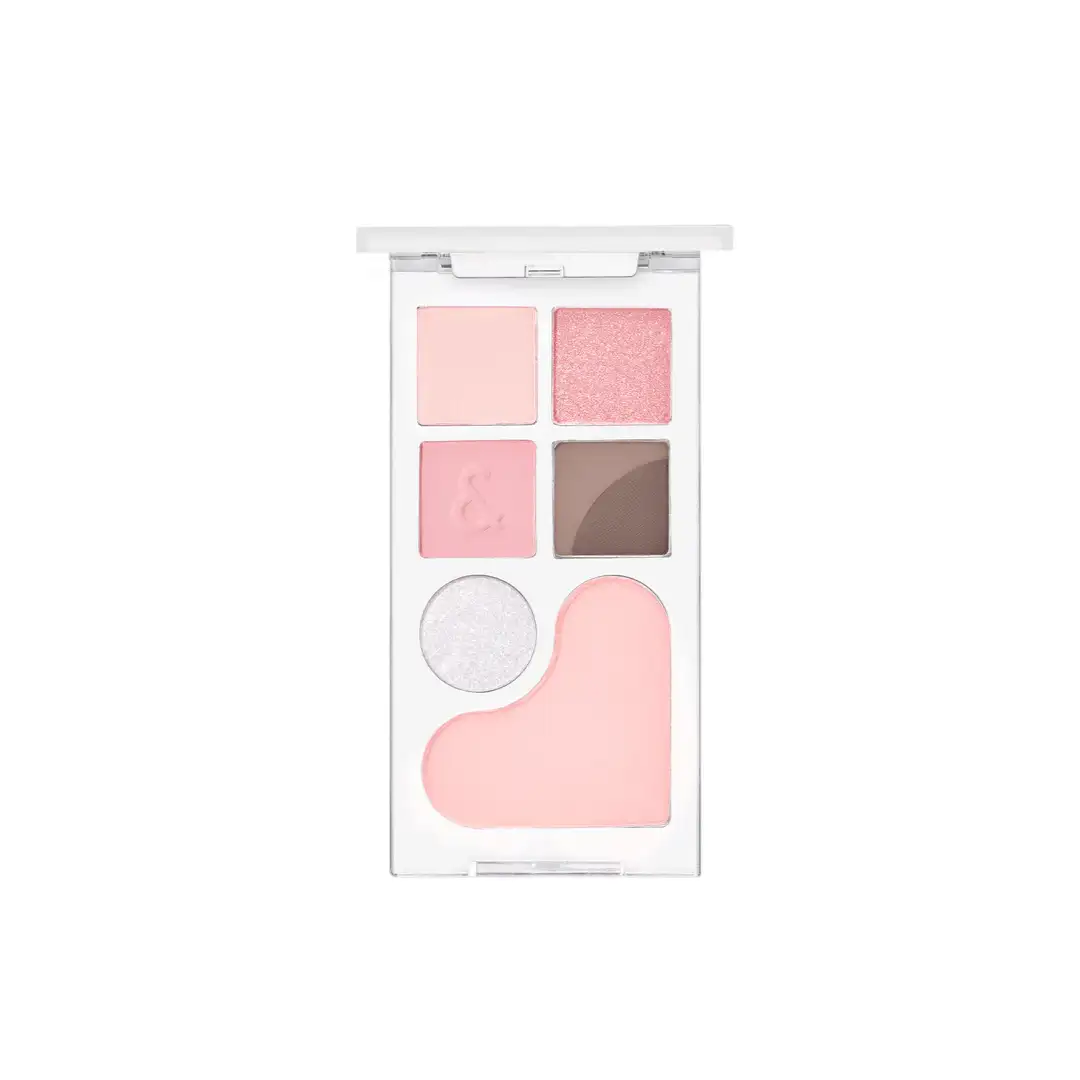rom&nd Bare Layer Palette 02 Strawberry Mood 14 g - różowa paleta cieni do powiek z różem
