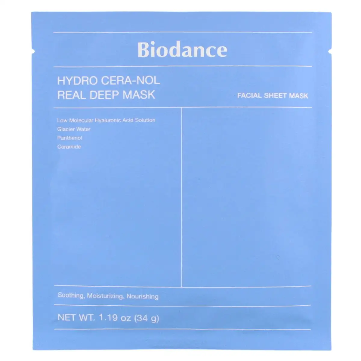 BIODANCE Hydro Cera-nol Real Deep Mask 34 g - nawilżająca maseczka do twarzy