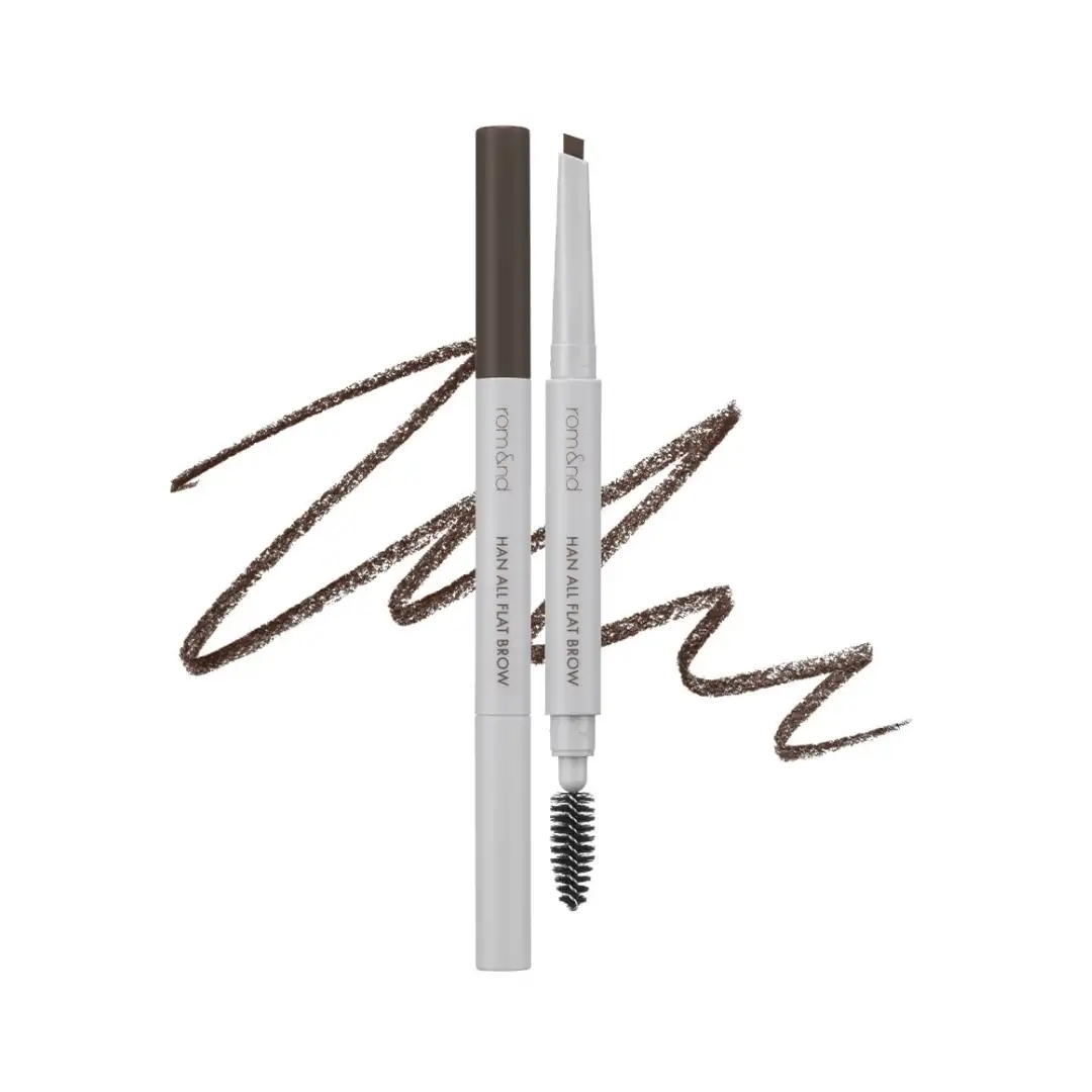 rom&nd Han All Flat Brow W1 Gentle Brown 0.17 g - kredka do brwi, ciepły ciemnobrązowy
