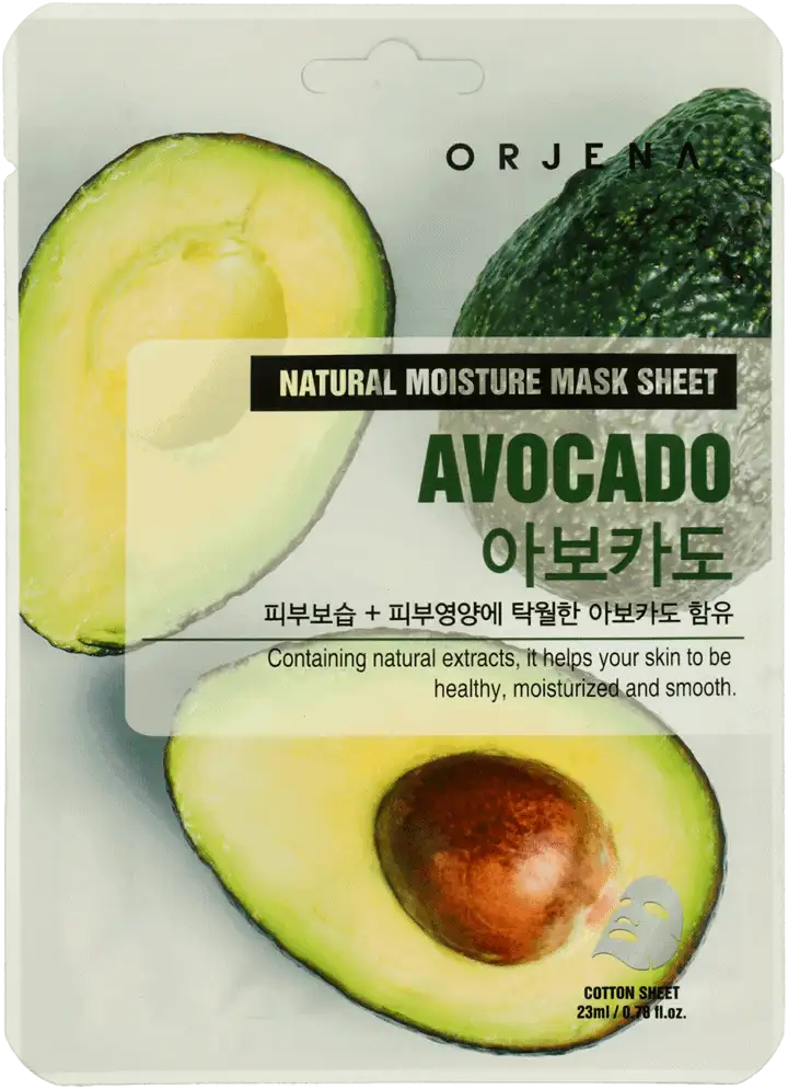 ORJENA Avocado Mask Sheet, 23 ml - Maska w płachcie z awokado odżywczo - odmładzająca