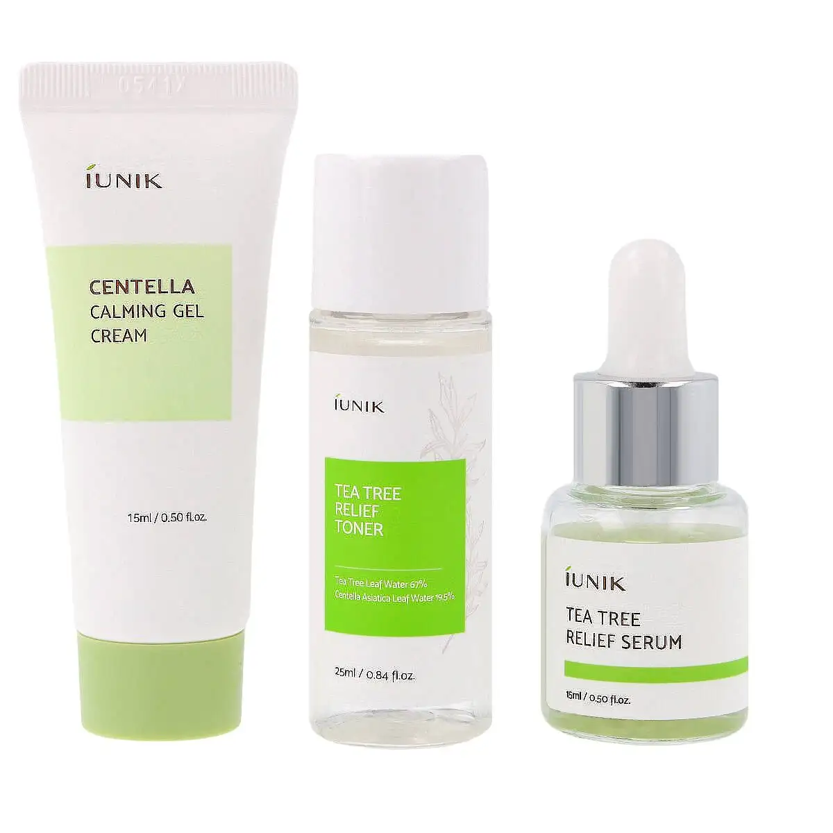 IUNIK - Centella Mini Set (Toner + Serum + Cream) - Zestaw podróżny kosmetyków z wąkrotą azjatycką — 2