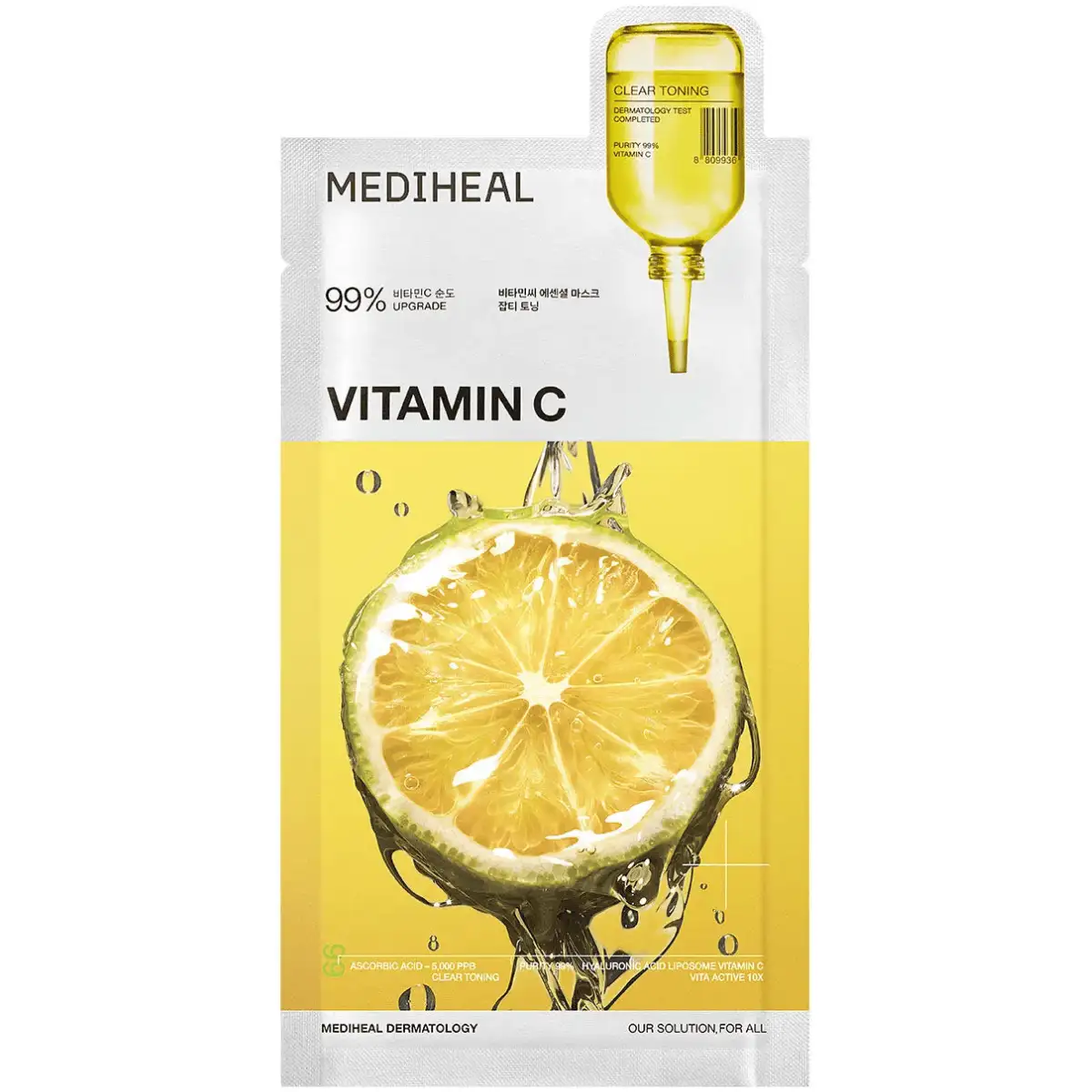 MEDIHEAL Vitamin C Essential Mask Clear Toning 24 ml - maska w płachcie z witaminą C