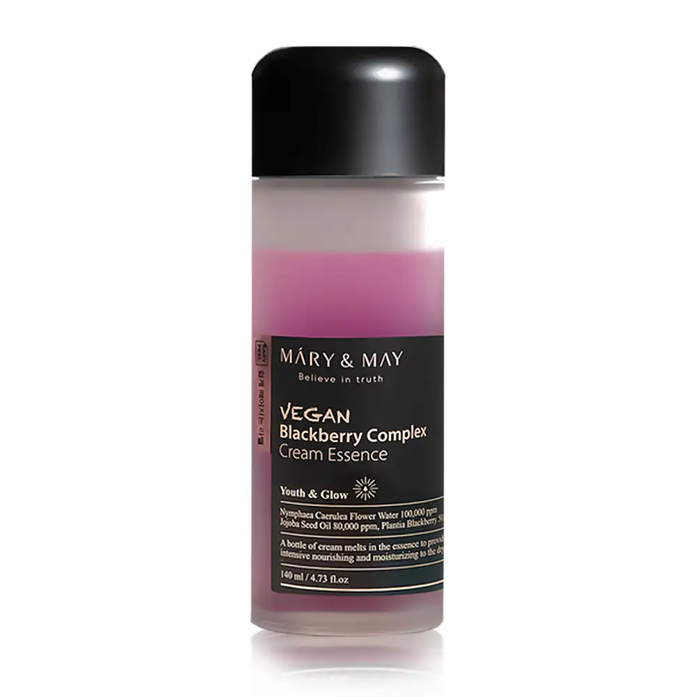 Mary&May Vegan Blackberry Complex Cream Essence, 140 ml - Rozjaśniająco-nawilżająca esencja do twarzy