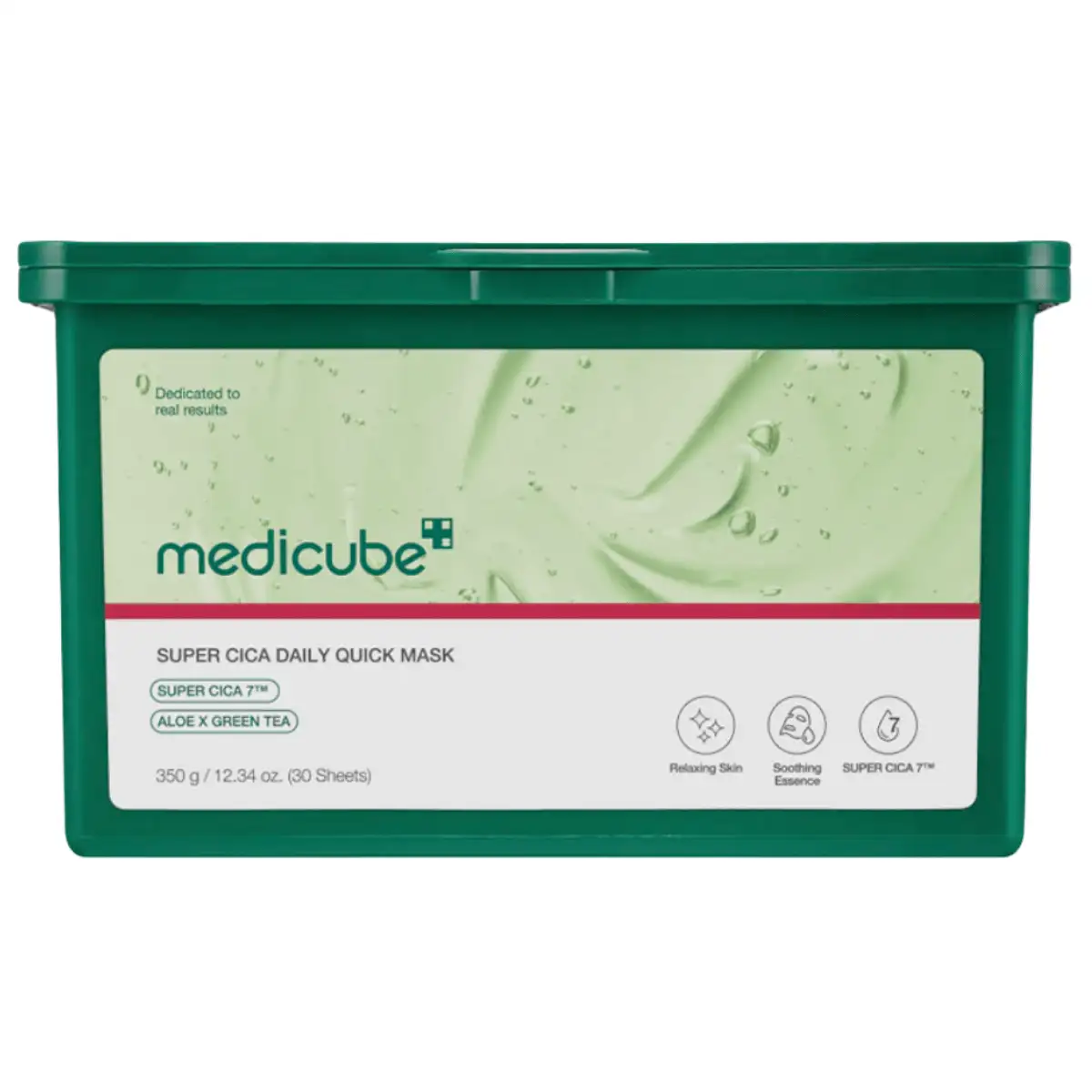 Medicube SUPER CICA DAILY QUICK MASK, 30 szt - zestaw kojących masek w płachcie