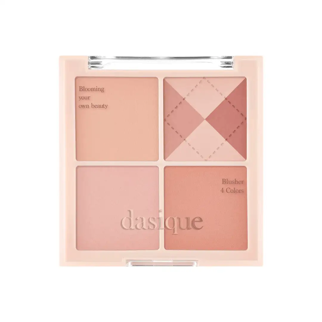 Dasique Blending Mood Cheek #04 Beige Knit 11.4 g - paleta róży do policzków beżowo-brzoskwiniowych