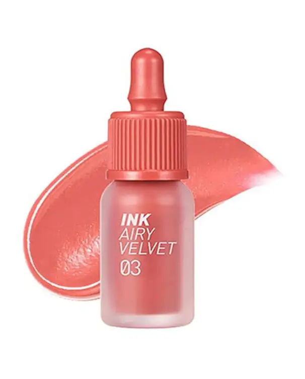 Peripera Ink Airy Velvet 003 Cartoon Coral 4 g - Długotrwała pomadka w płynie