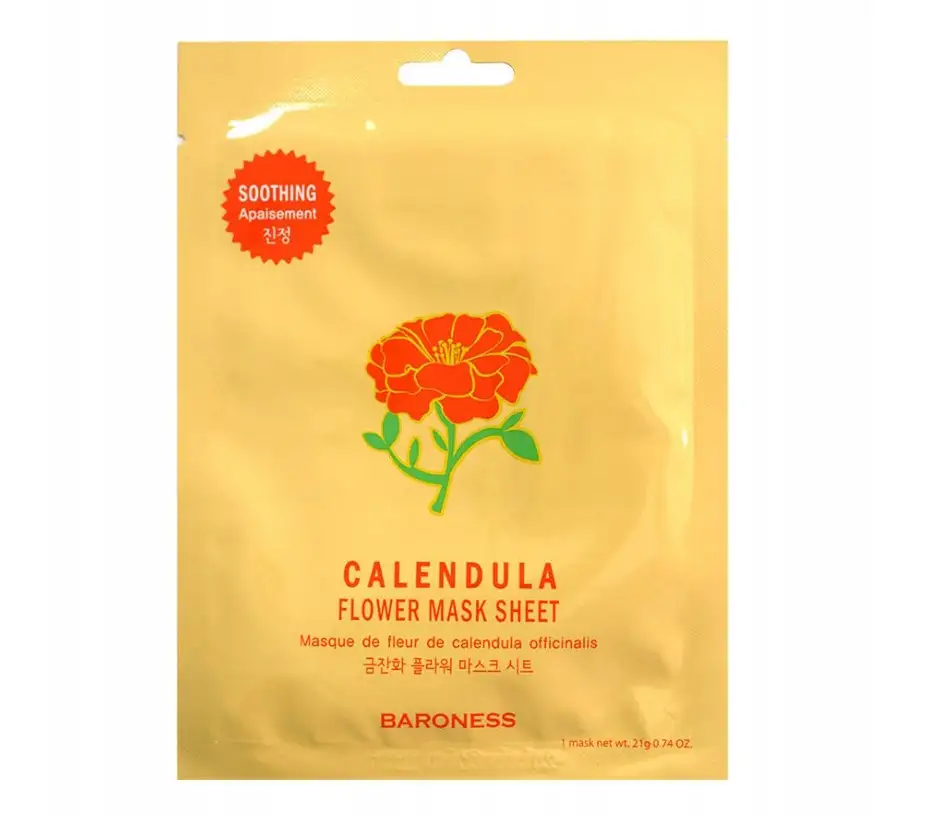 BARONESS Calendula Flower Mask Sheet 21 g - Maska z ekstraktem z nagietka