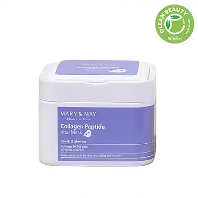 Mary&May Collagen Peptide Vital Mask, 30 szt - Nawilżająco-ujędrniające maseczki w płachcie