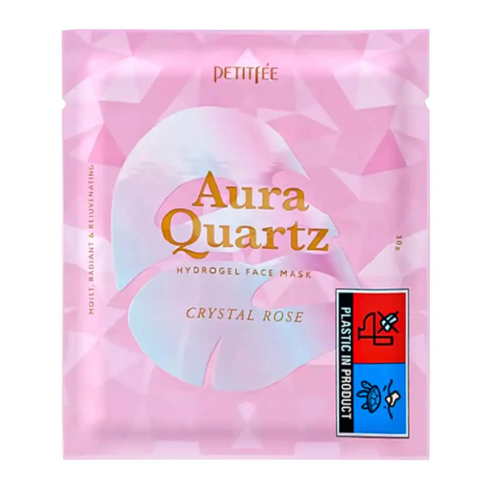 Petitfee Aura Quartz Hydrogel Face Mask 30 g - rozjaśniająca maska hydrożelowa do twarzy