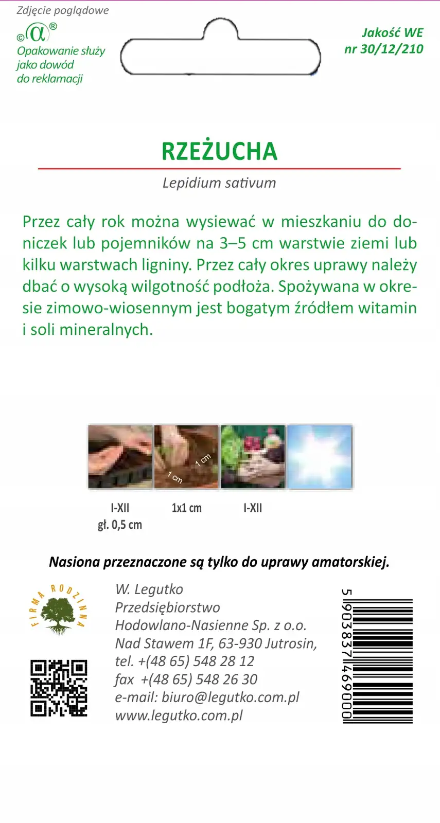 Nasiona Rzeżucha, 10g — 2