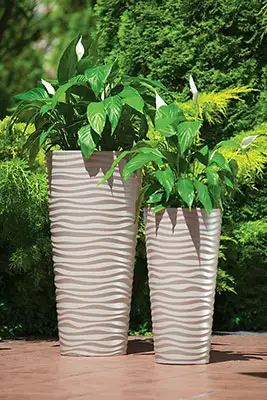 Doniczka okrągła Sahara Dunes Slim 35 | Biały — 6