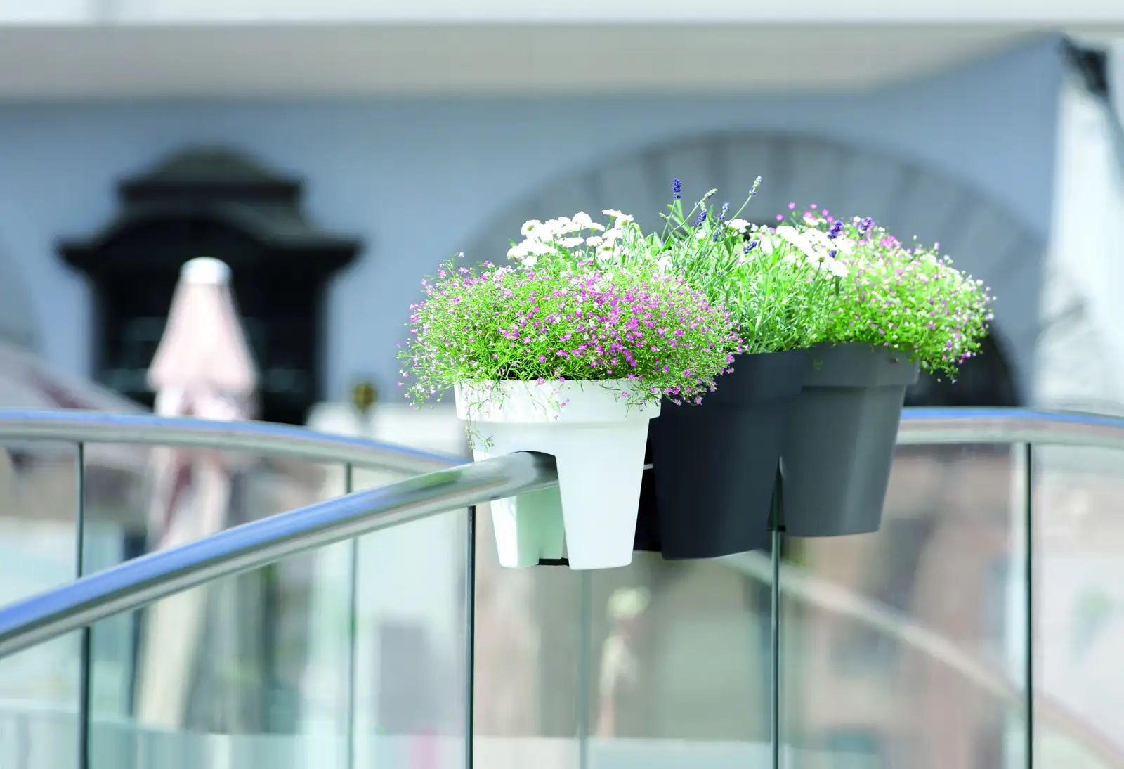 Doniczka na balustradę Lofly DLOFR400 | Biały — 2