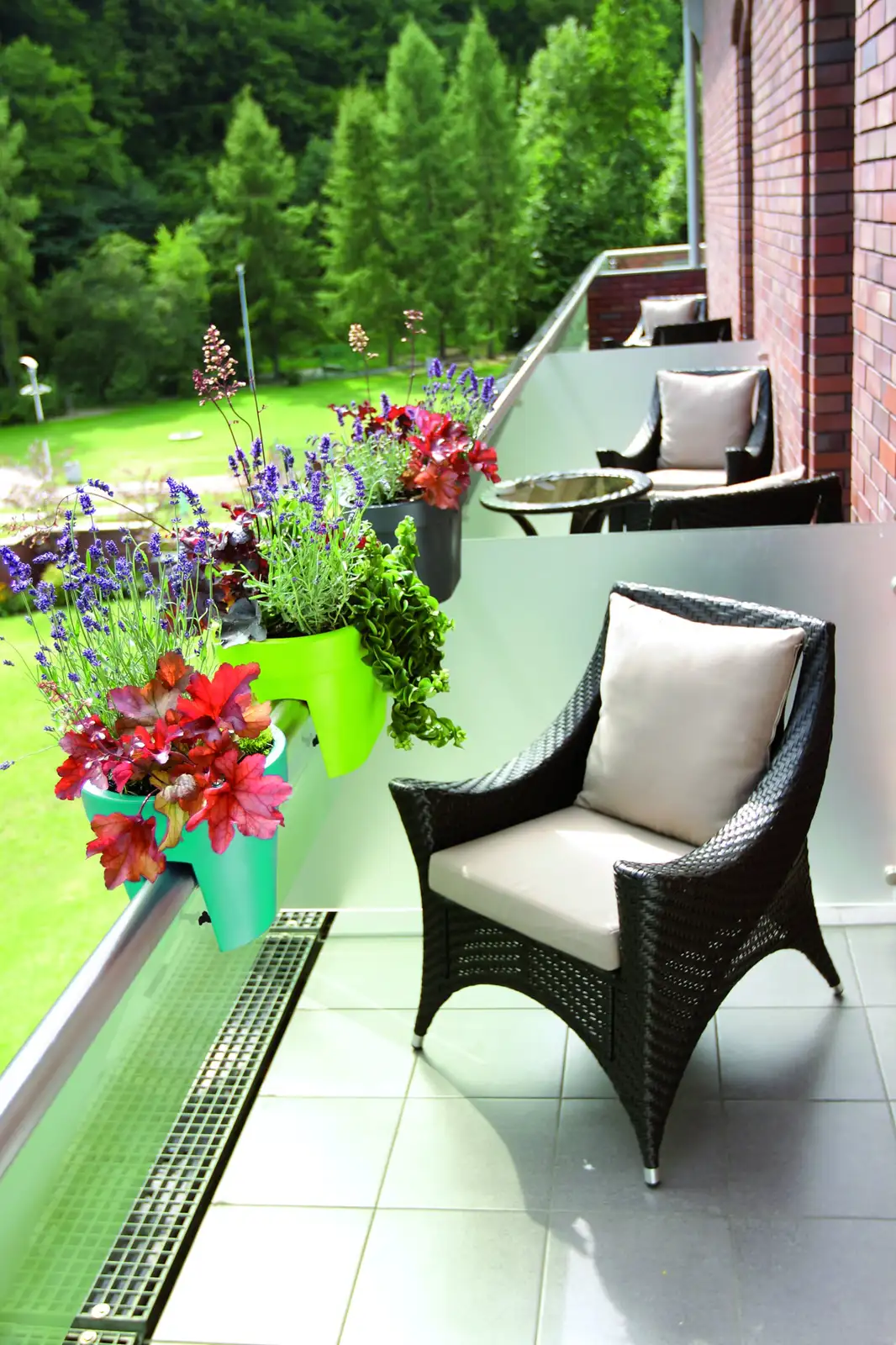Doniczka na balustradę Lofly DLOFR250 | Antracyt — 2