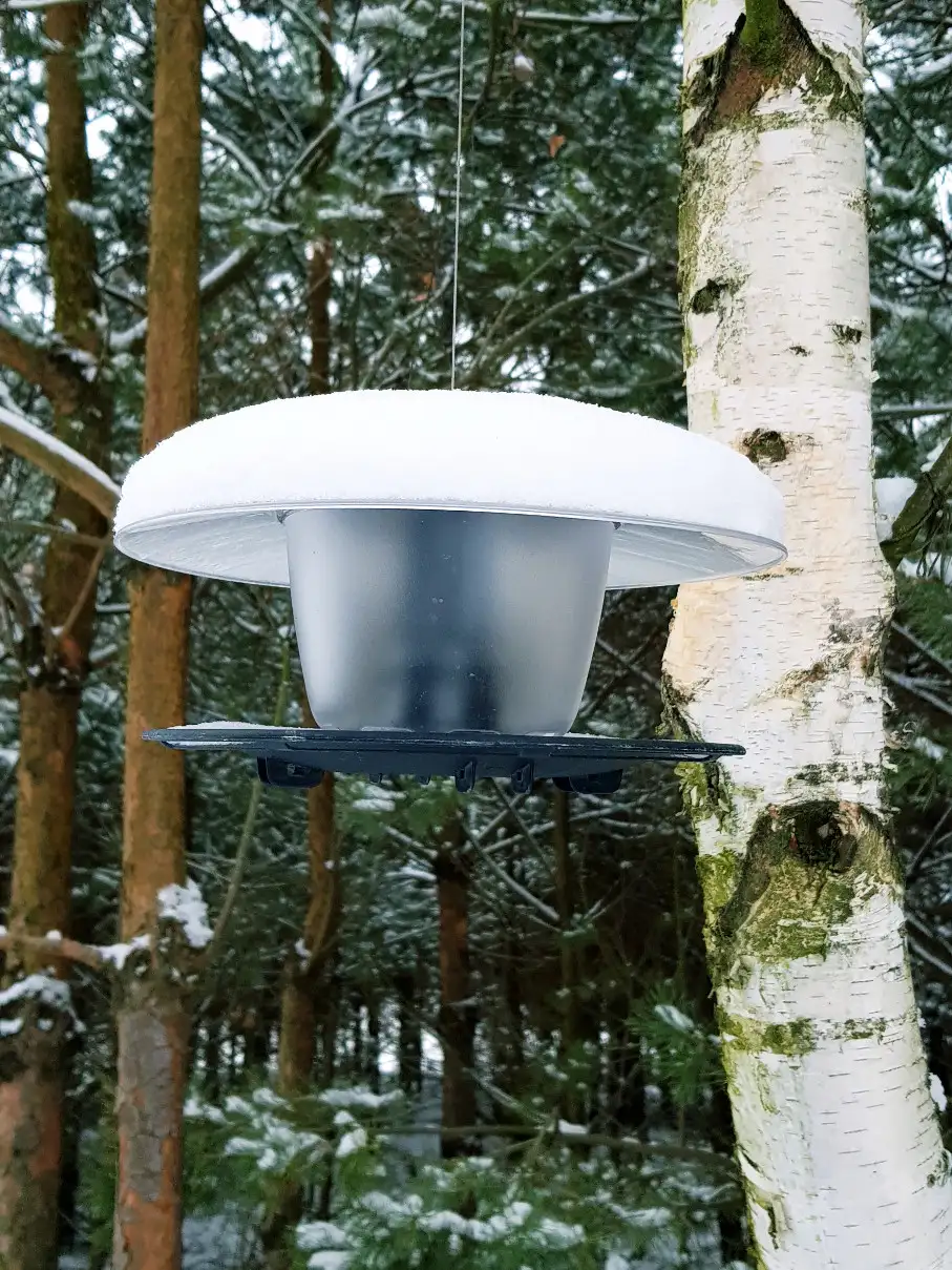 Karmnik dla ptaków Birdyfeed okrągły | Antracyt — 5