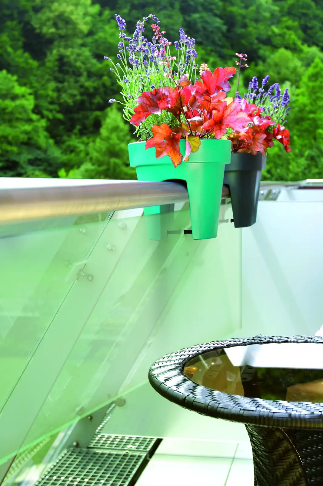 Doniczka na balustradę Lofly DLOFR400 | Antracyt — 3