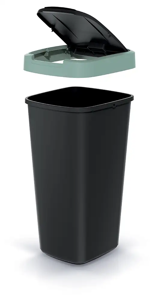 Kosz na śmieci 25L COMPACTA Q jasny zielony | Czarny — 4