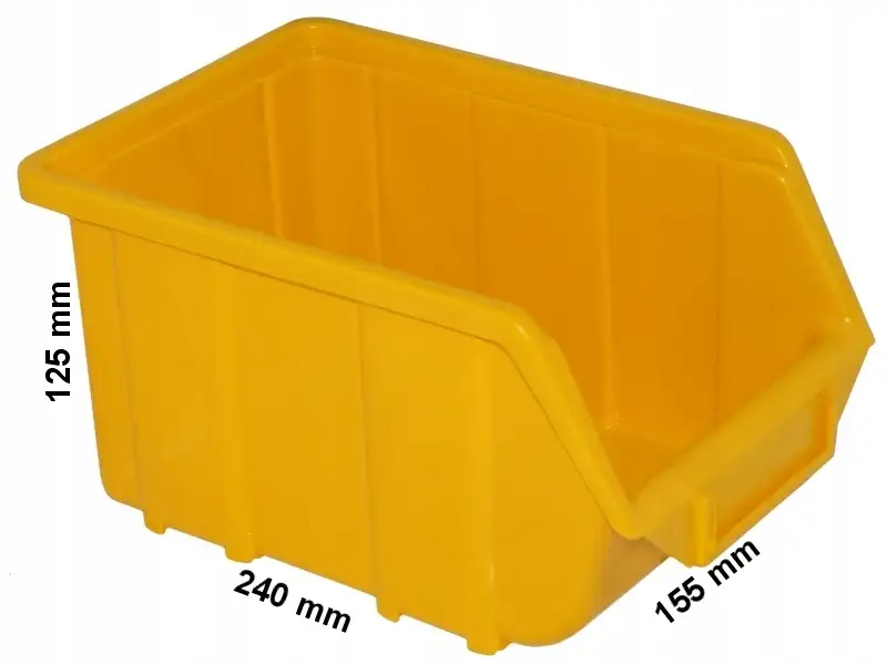 Pojemnik magazynowy - Ecobox średni | Żółty
