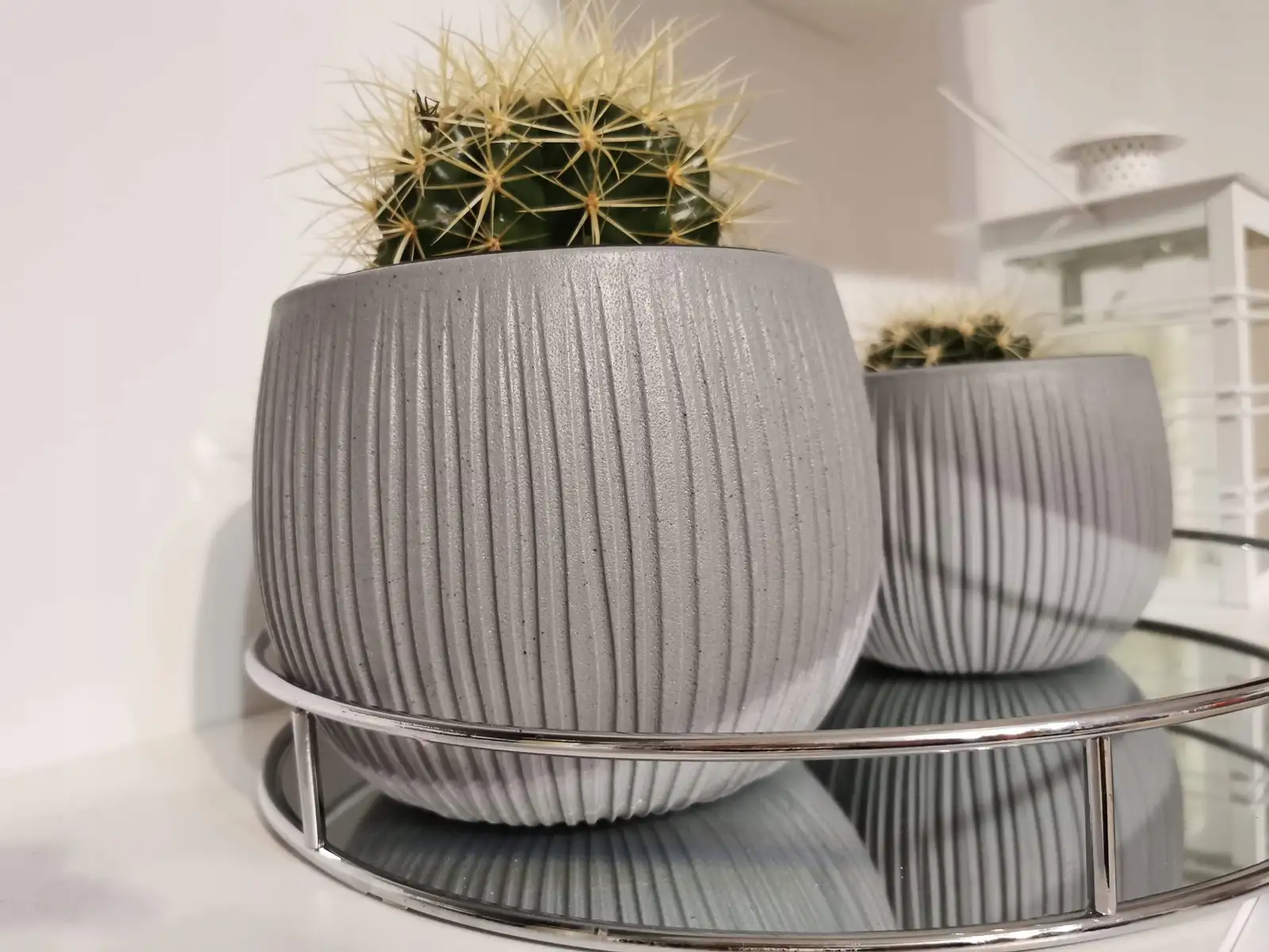 Doniczka kula Beton Bowl DKB240 z wkładem | Beton — 13