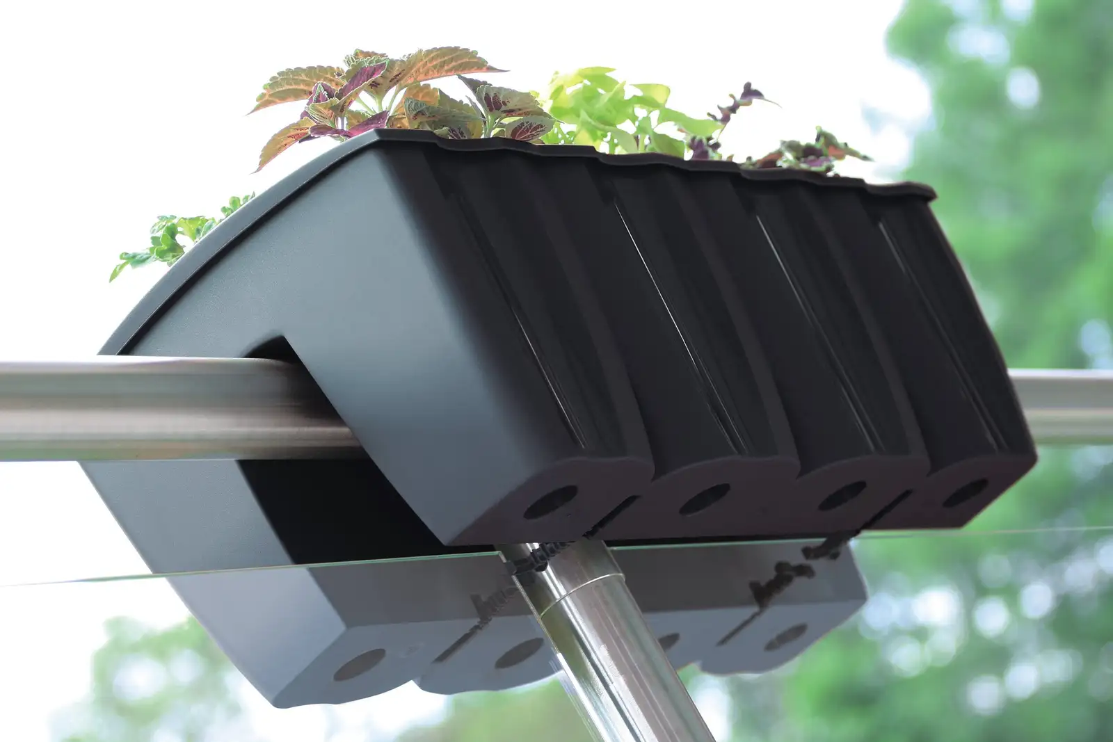 Doniczka na balustradę CROWN DCRO400 | Antracyt — 2