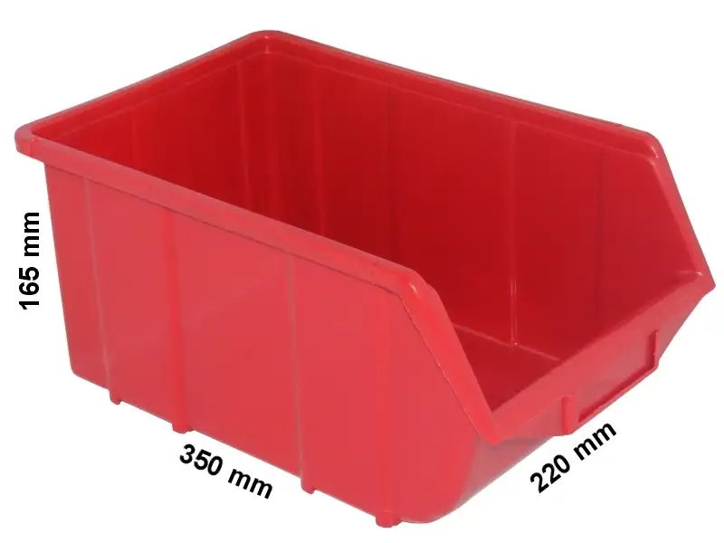 Pojemnik magazynowy - Ecobox duży | Czerwony