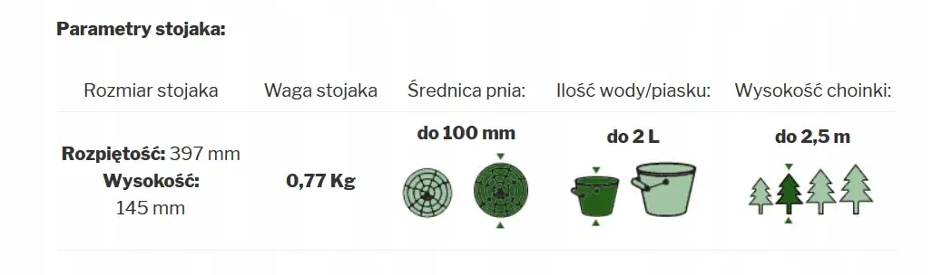 Stojak choinkowy Okrągły 24W na choinkę do 2,5m — 7