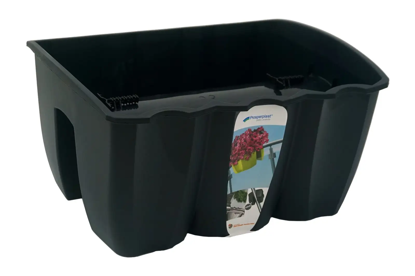 Doniczka na balustradę CROWN DCRO400 | Antracyt