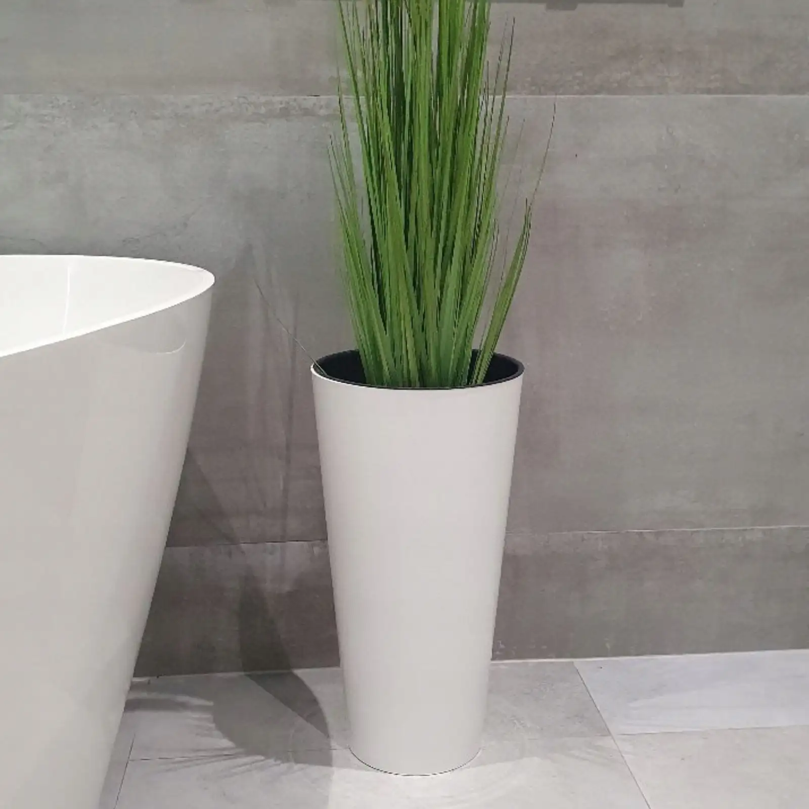 Doniczka Tubus slim shine DTUS150S | Biały — 12
