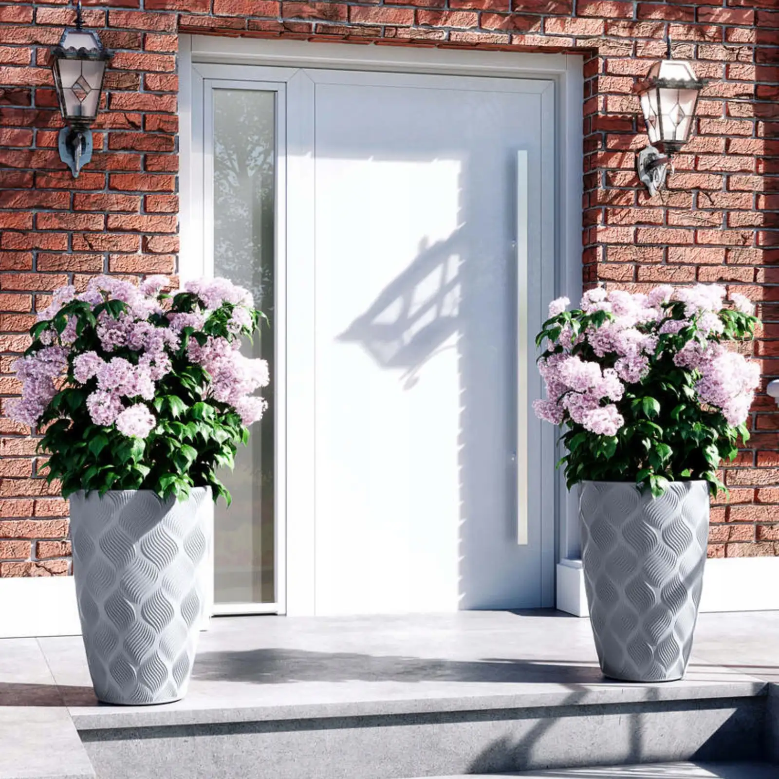 Doniczka okrągła Flow Slim 40 | Antracyt — 3