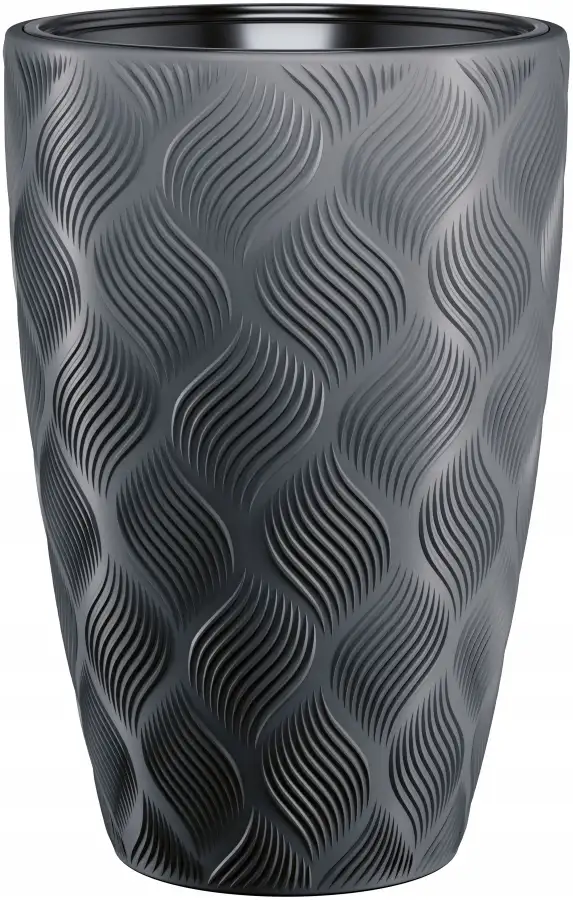 Doniczka okrągła Flow Slim 40 | Antracyt