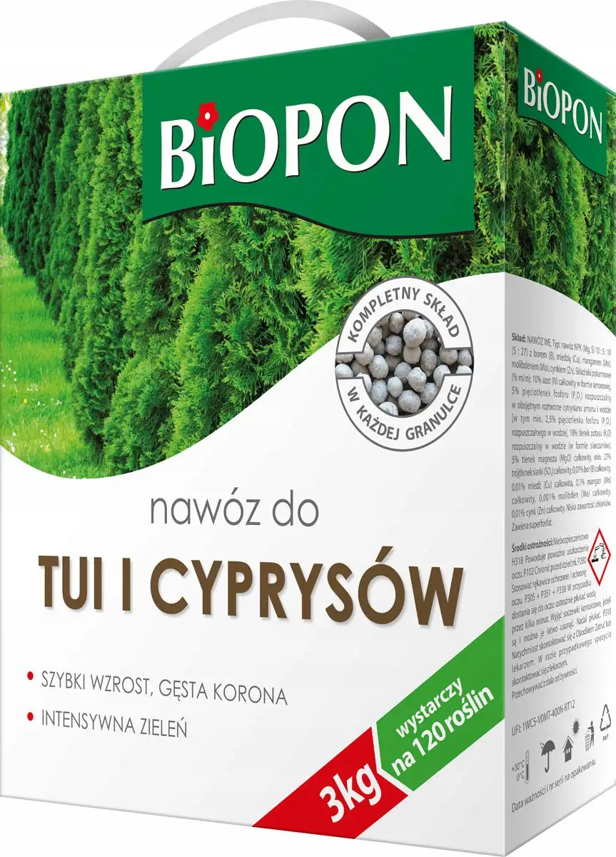 BIOPON Nawóz do tui i cyprysów 3kg