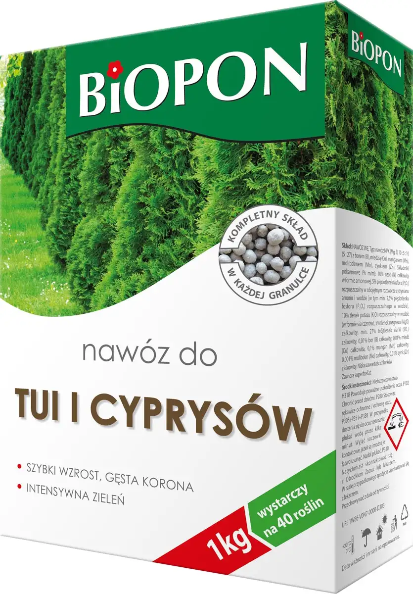 BIOPON Nawóz do tui i cyprysów 1kg