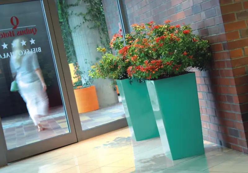 Doniczka wysoka URBI DURS325 z wkładem | Biały — 14