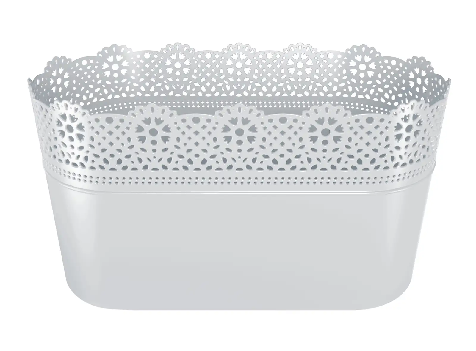 Doniczka koronkowa Lace DLAC285 | Biały
